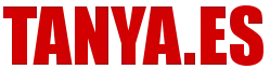 Logotipo de Tanya.es en rojo